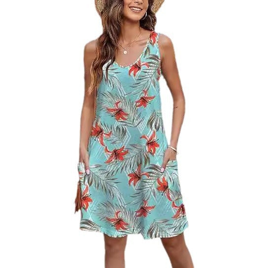 Women's Floral Summer Beach Dress