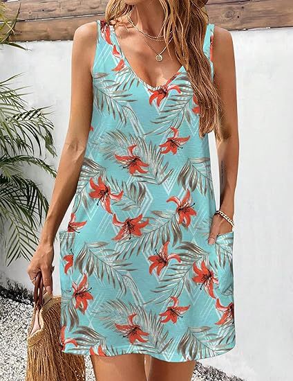 Women's Floral Summer Beach Dress