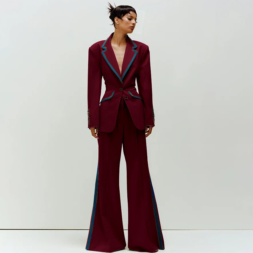 Women's Slim Fit 2-Piece Business Suit Set