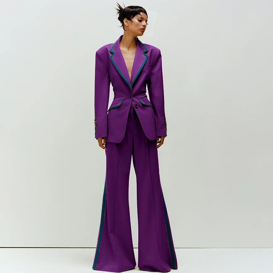 Women's Slim Fit 2-Piece Business Suit Set
