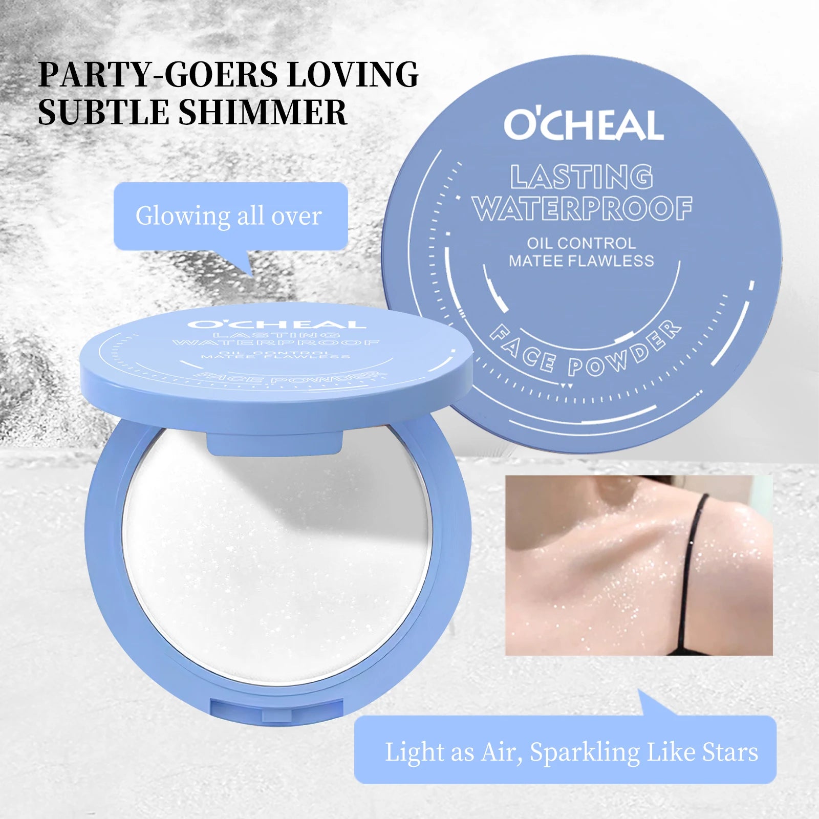 Ocheal Matte Setting Powder – Lightweight Oil-Control Pressed Face Powder