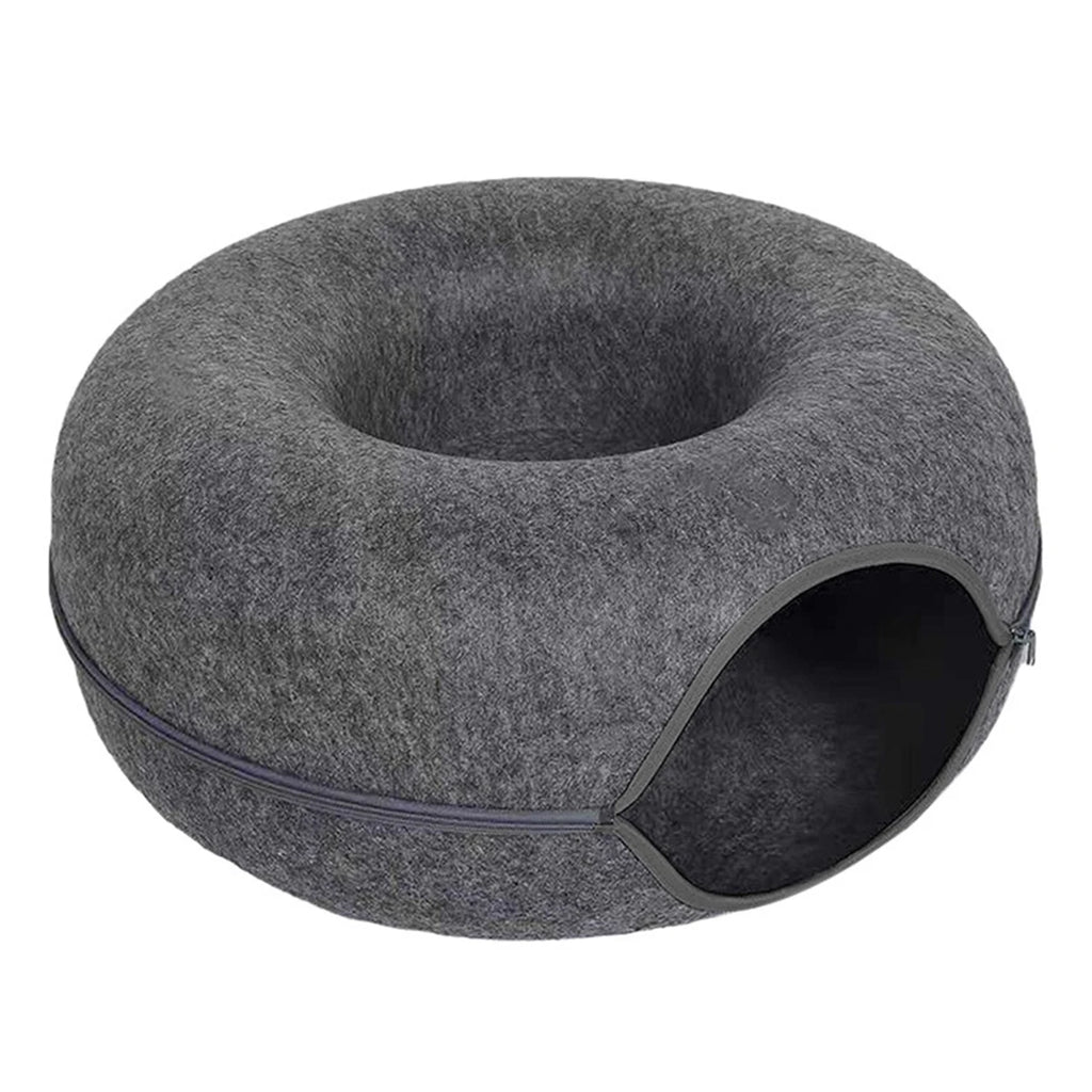 B-Tunnel Donut Cat Bed – Interactive Felt Tunnel & Cozy Cat House