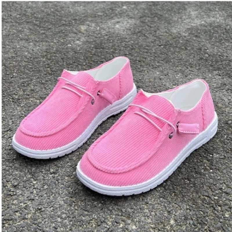 Women's Plus Size Casual Loafers – Round Toe Anti-Slip Flat Walking Shoes