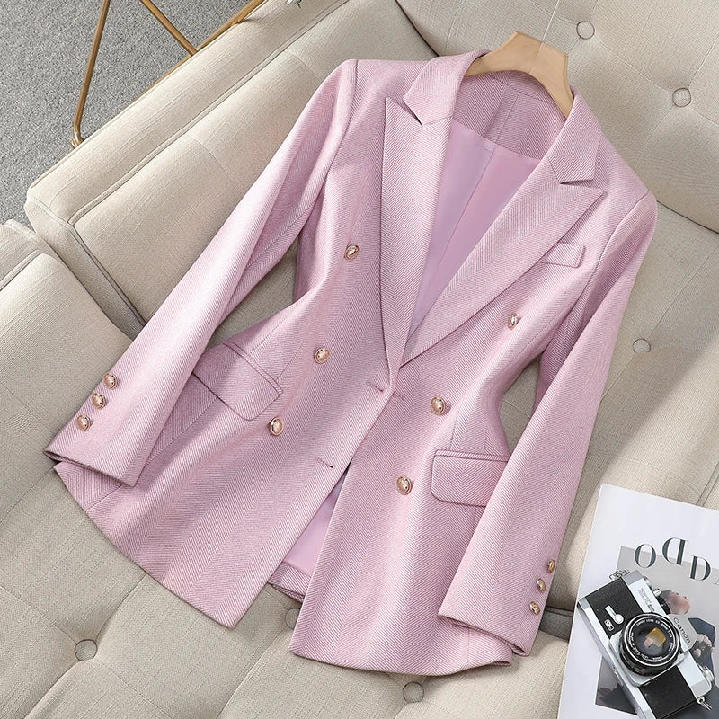 Women's Elegant Office Blazer – Long Sleeve Business Jacket