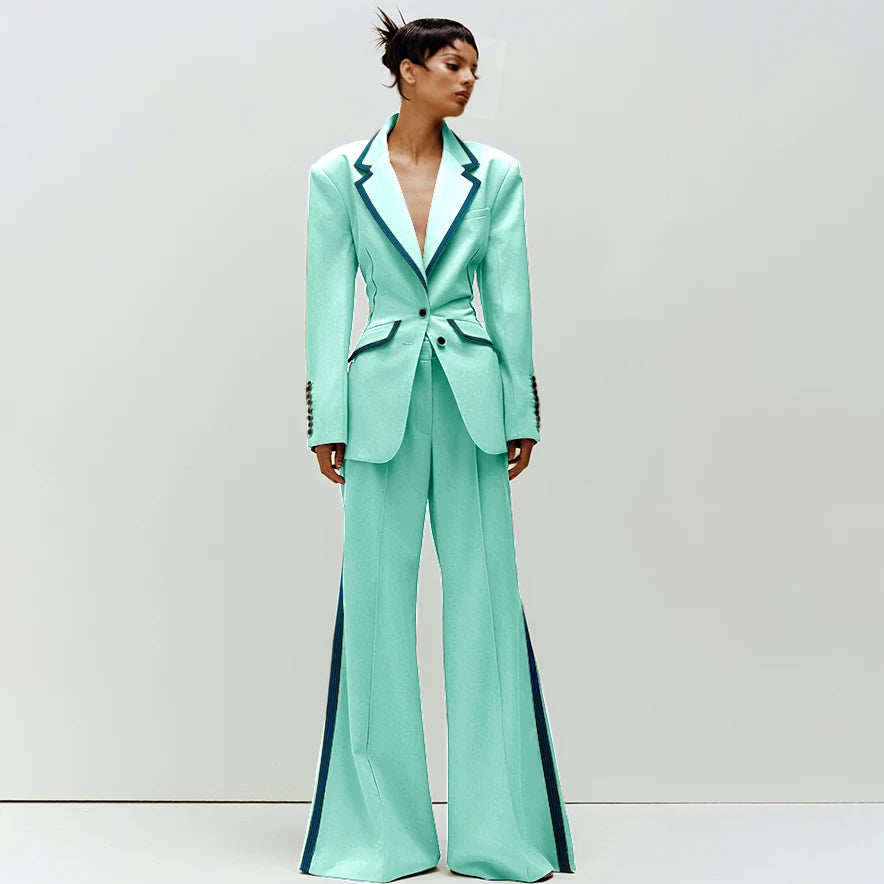 Women's Slim Fit 2-Piece Business Suit Set
