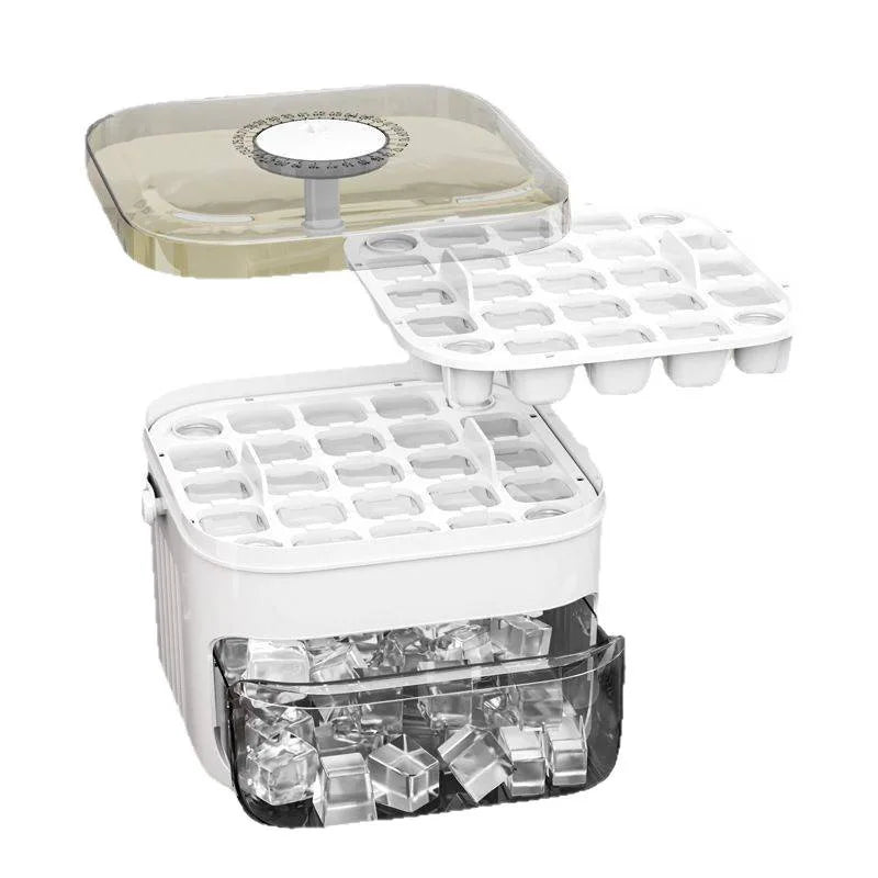 Double Layer Ice Cube Tray with Lid