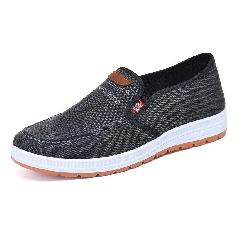 Men's Casual Canvas Slip-On Shoes – Breathable, Lightweight & Non-Slip Loafers