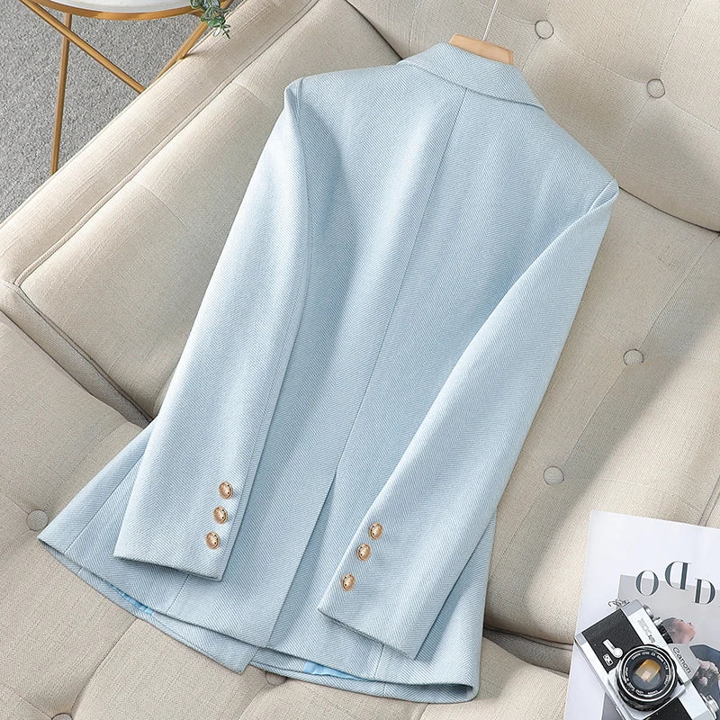 Women's Elegant Office Blazer – Long Sleeve Business Jacket