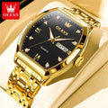OLEVS Men's Diamond Dial Stainless Steel Watch