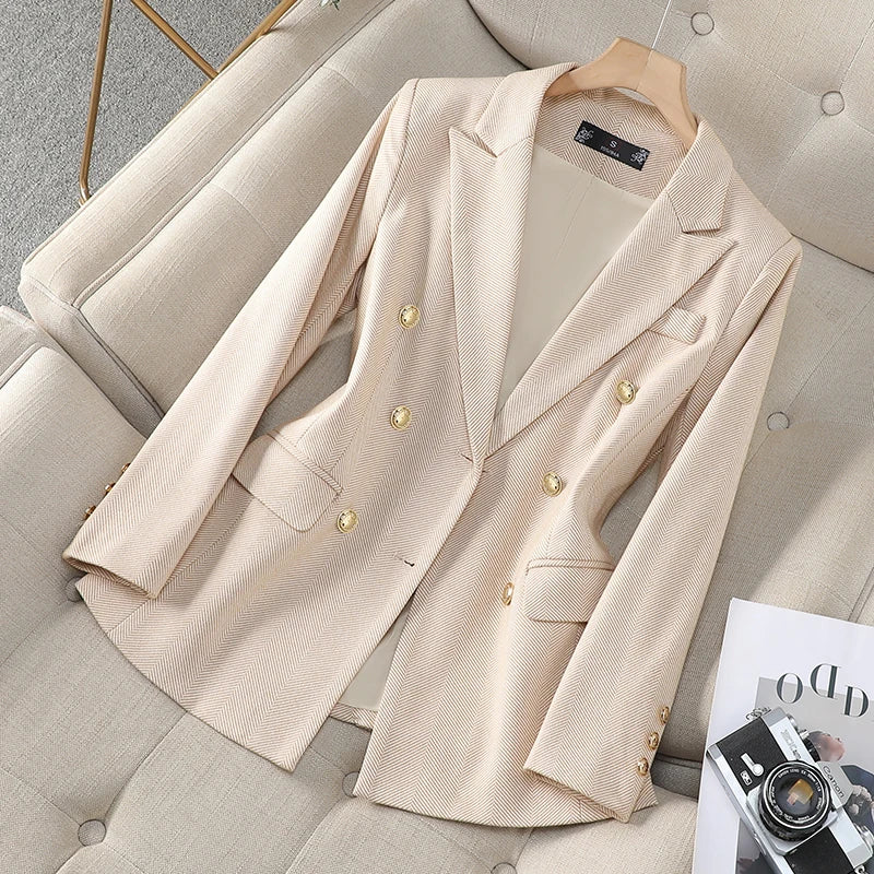 Women's Elegant Office Blazer – Long Sleeve Business Jacket
