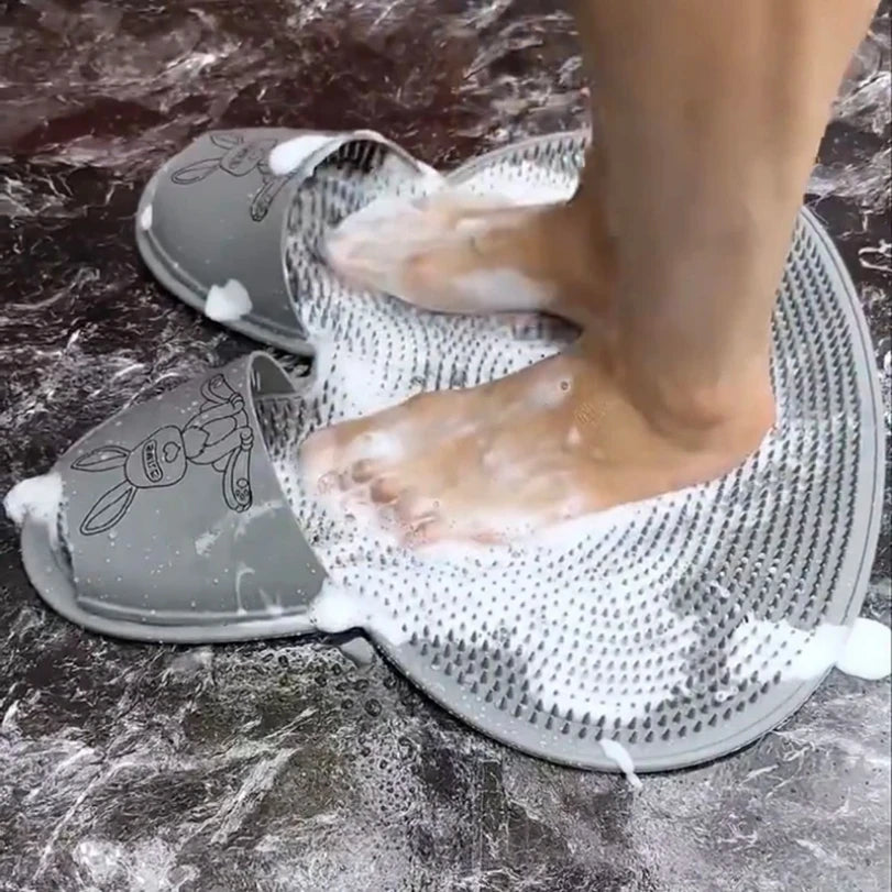 Silicone Foot Massage Mat – Non-Slip Shower Foot Scrubber