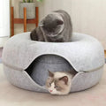 B-Tunnel Donut Cat Bed – Interactive Felt Tunnel & Cozy Cat House