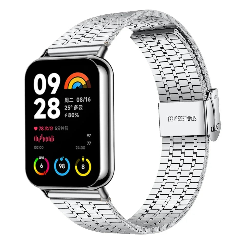 Stainless Steel Mesh Strap for Xiaomi Mi Band 9/8 Pro & Redmi Watch 5/4