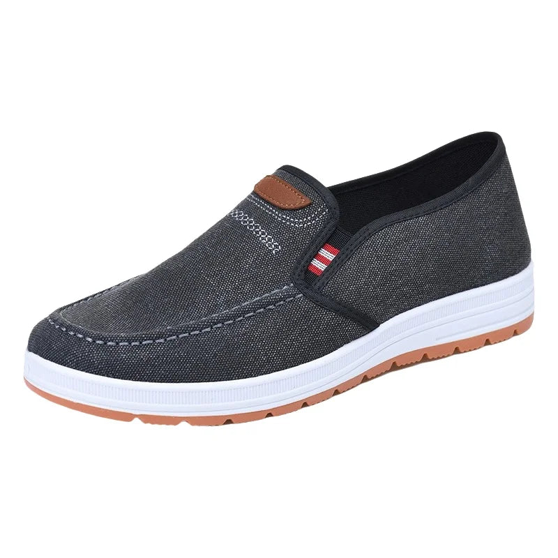 Men's Casual Canvas Slip-On Shoes – Breathable, Lightweight & Non-Slip Loafers