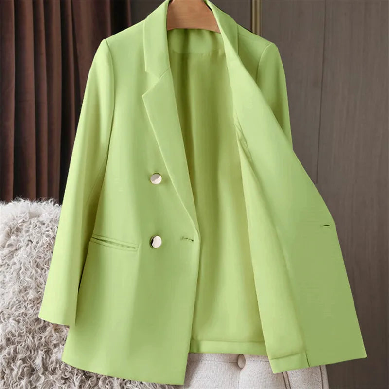 Women's Oversized British Style Blazer – Loose Fit Casual Office Jacket