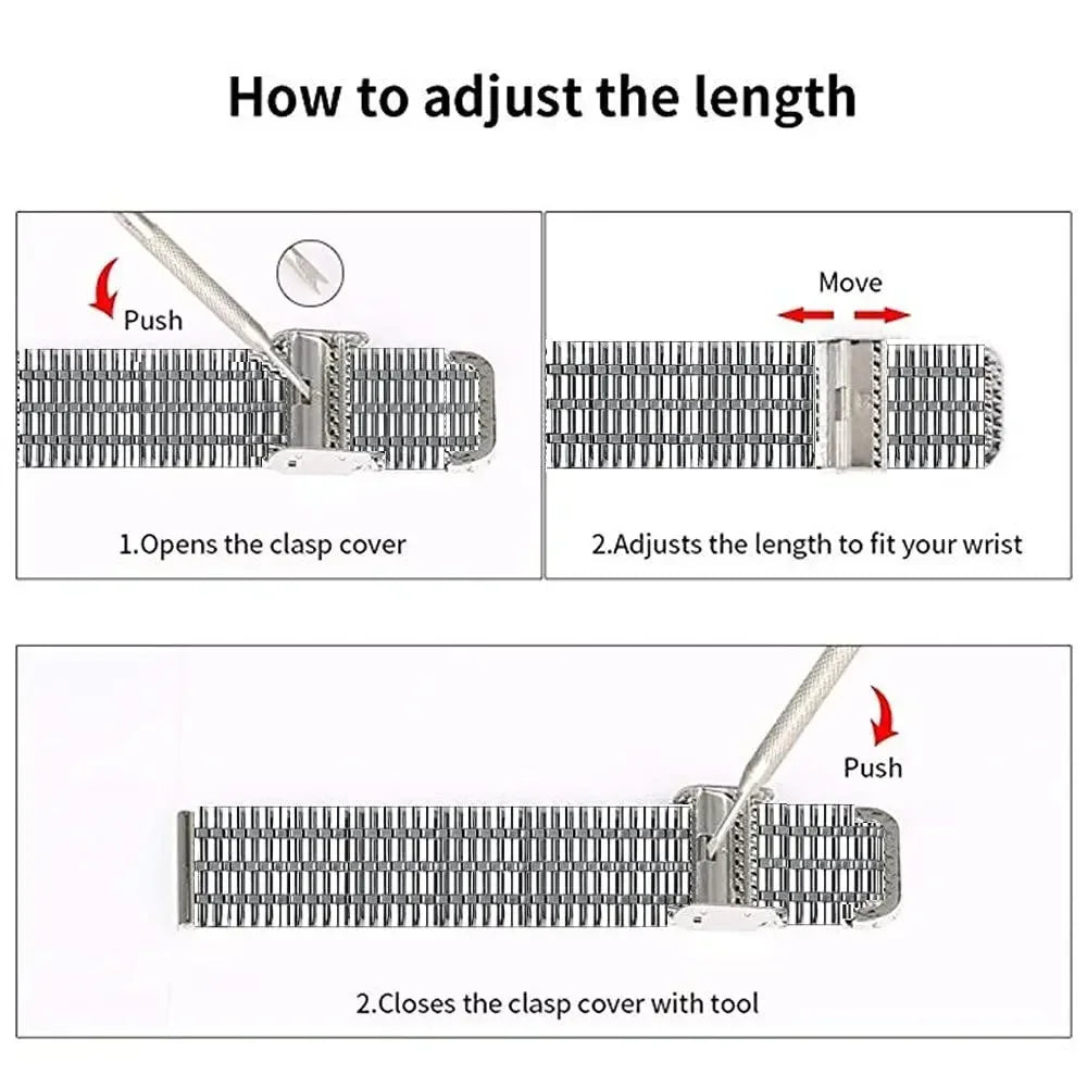 Stainless Steel Mesh Strap for Xiaomi Mi Band 9/8 Pro & Redmi Watch 5/4