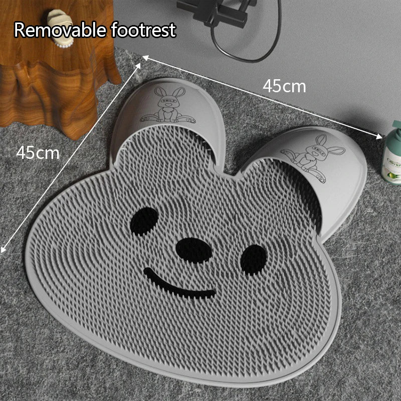 Silicone Foot Massage Mat – Non-Slip Shower Foot Scrubber