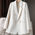 Women's Oversized British Style Blazer – Loose Fit Casual Office Jacket
