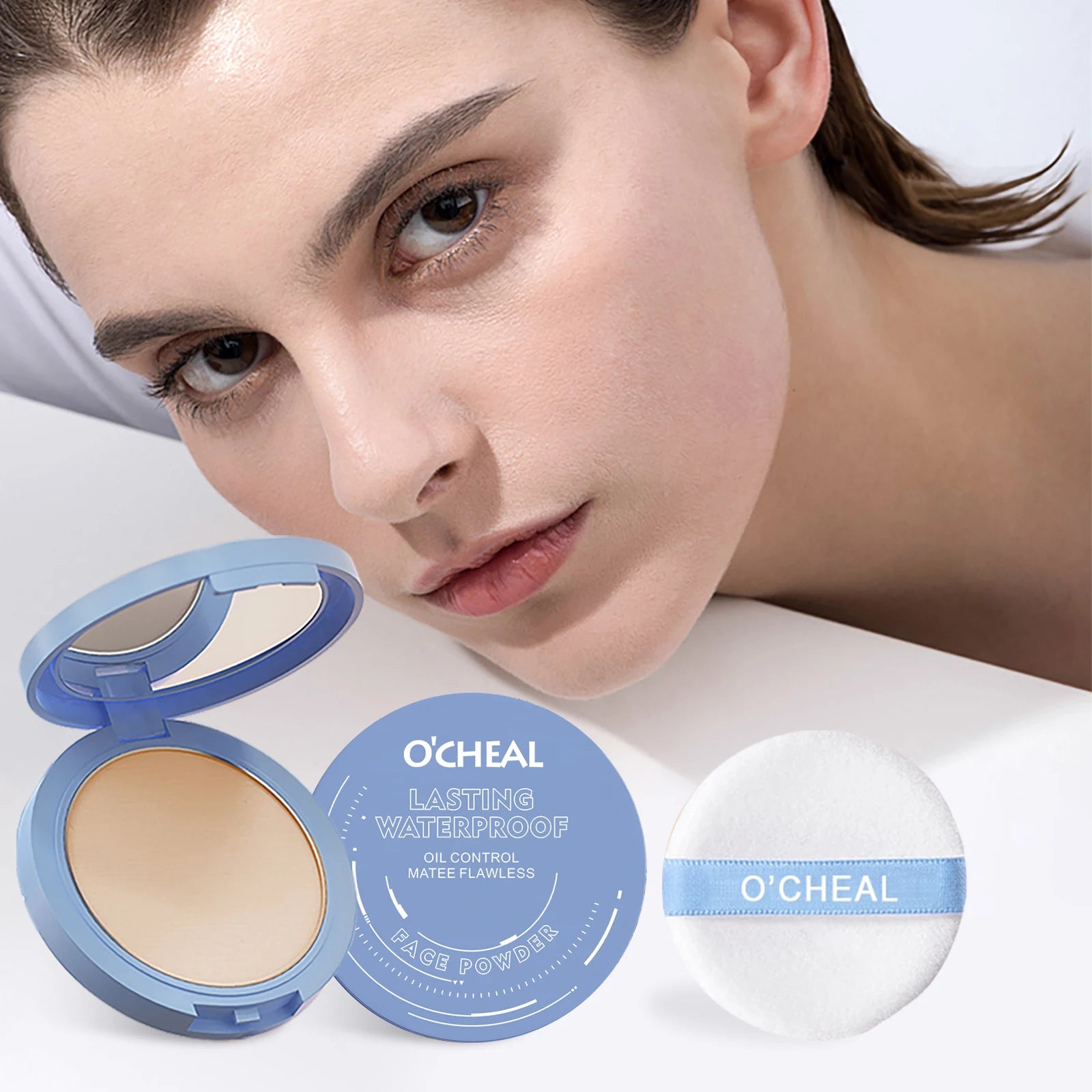 Ocheal Matte Setting Powder – Lightweight Oil-Control Pressed Face Powder