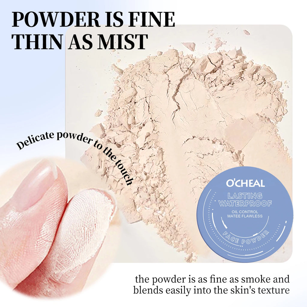 Ocheal Matte Setting Powder – Lightweight Oil-Control Pressed Face Powder