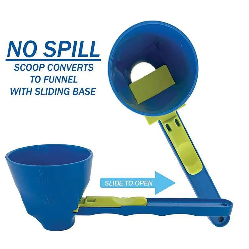 Mess-Free Protein Powder Scoop with Sliding Funnel